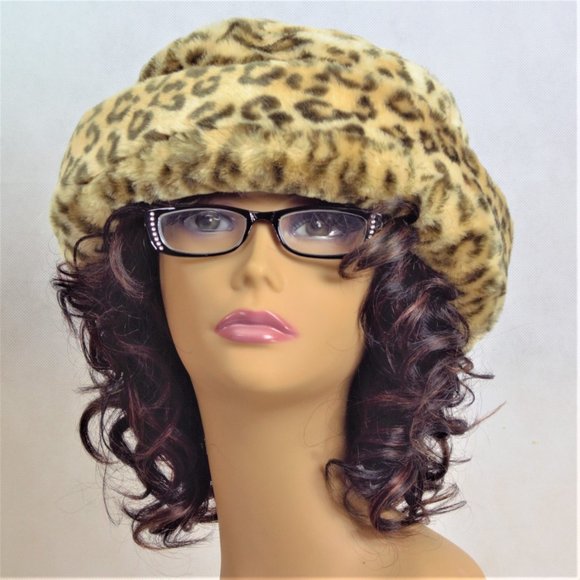 Luxury Collection Faux Fur Leopard Print Bucket Hat by - Picture 12 of 16